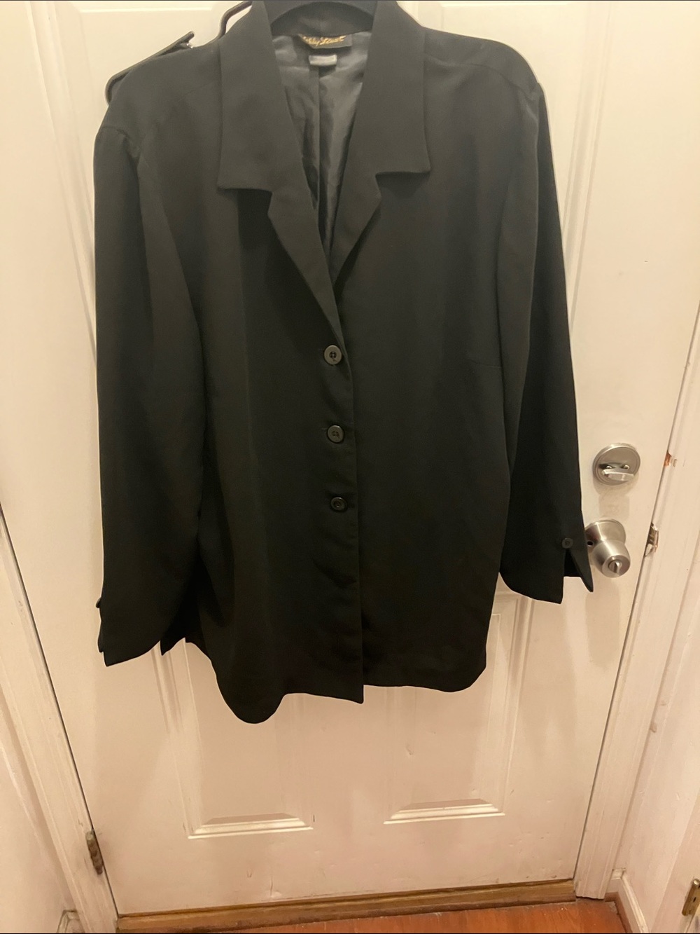 Ashley Stewart Black Classic Button-Front Blazer pants set